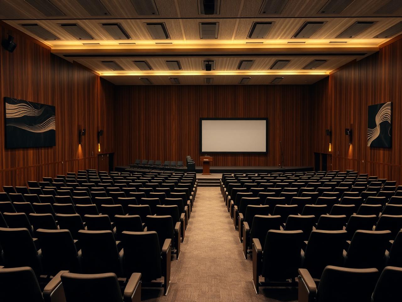 Auditorium med biografopstilling på Konventum