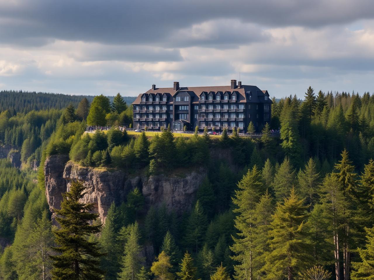 Munkebjerg Hotel højt oppe over Vejle Fjord
